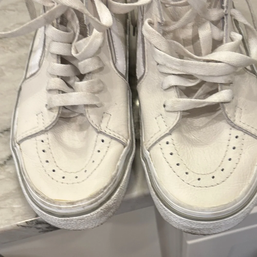 Vans White and Gray High-Top Sneakers sz 6.5 women, sz 5 men - Picture 10 of 10